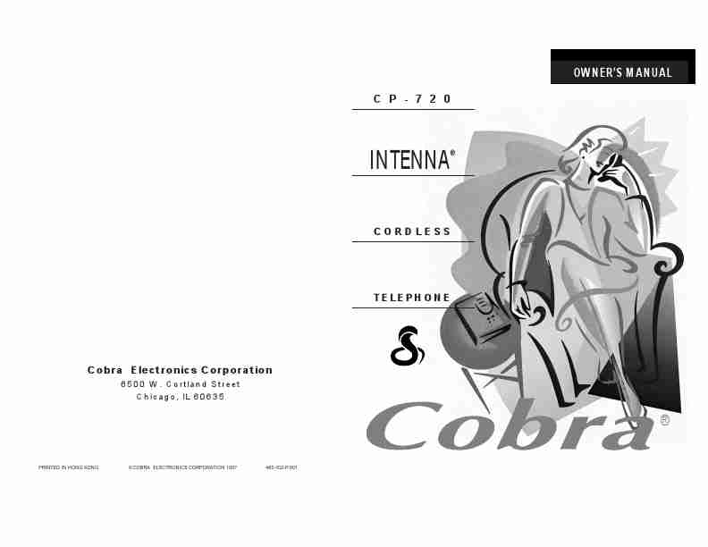 Cobra Electronics Cordless Telephone C P - 7 2 0-page_pdf